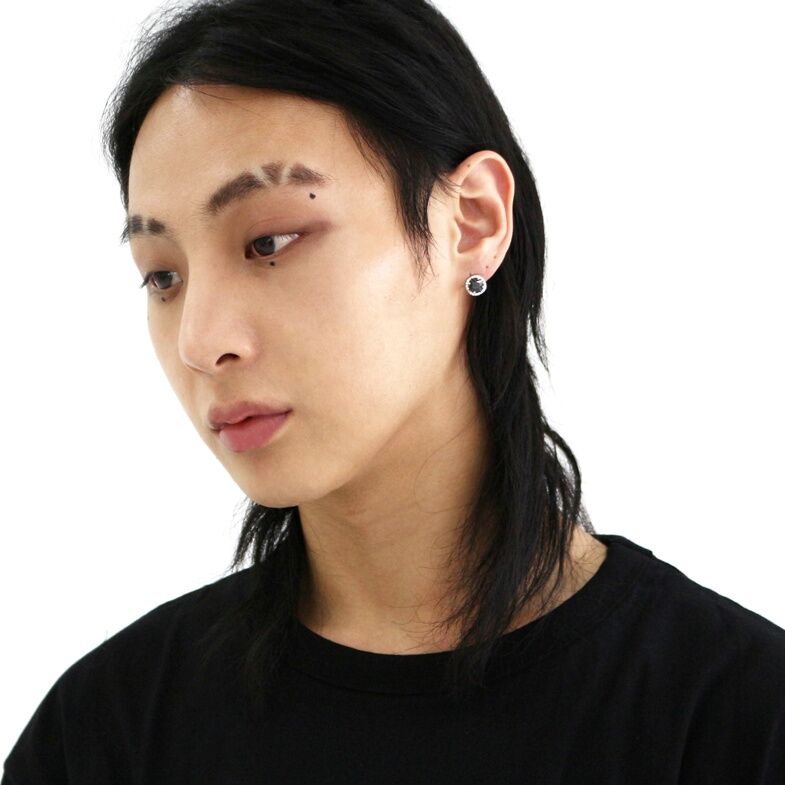 5color フリンキュービックピアス BLACKPURPLE 正規品 ASTRO ムンビン