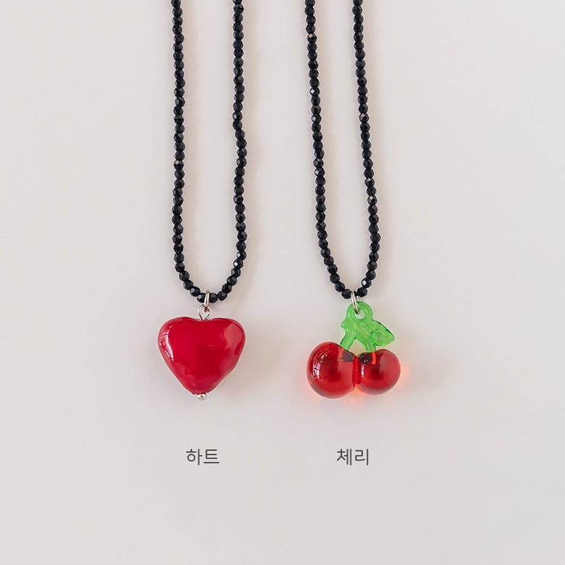 ムンビン デザイン ネックレス ハート 赤 ムンビン デザイン