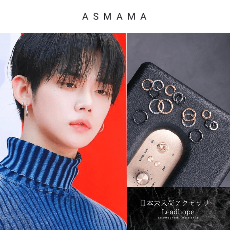 3color 5size ライジングワンタッチピアス ASMAMA 正規品 TXT