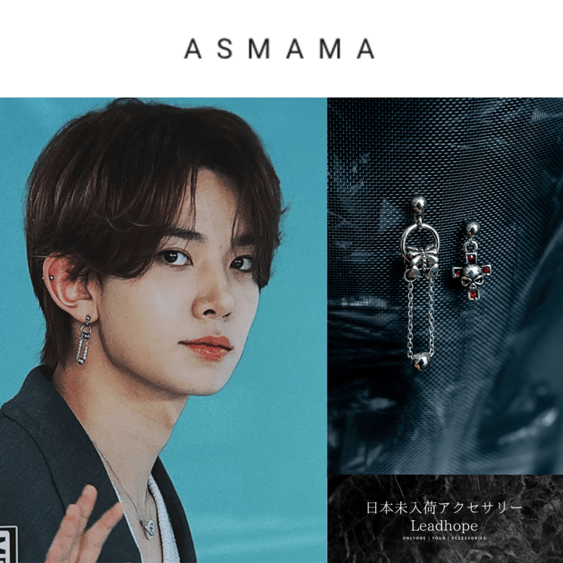 2type クロスフェアピアス ASMAMA 正規品 ENHYPEN ヒスン 着用モデル |