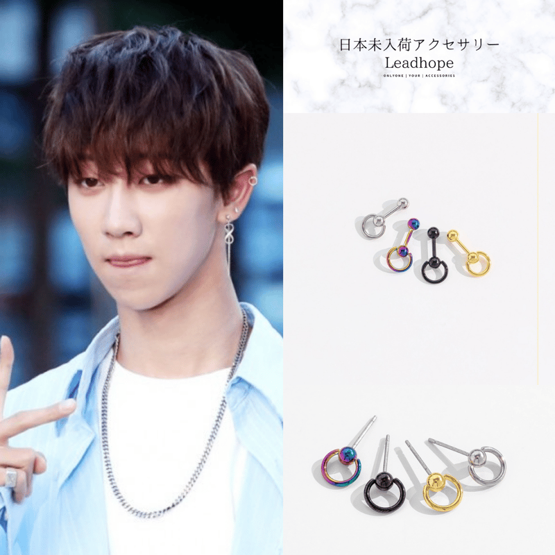 1pc 片耳ピアス 4color リージェンシー ピアス イヤリング