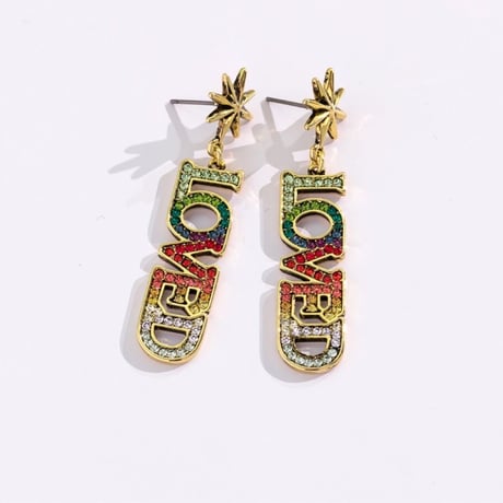 2color 2pc 1pair LOVED STAR ピアス イヤリング ASMAMA 正規品 BTS V 着用モデル