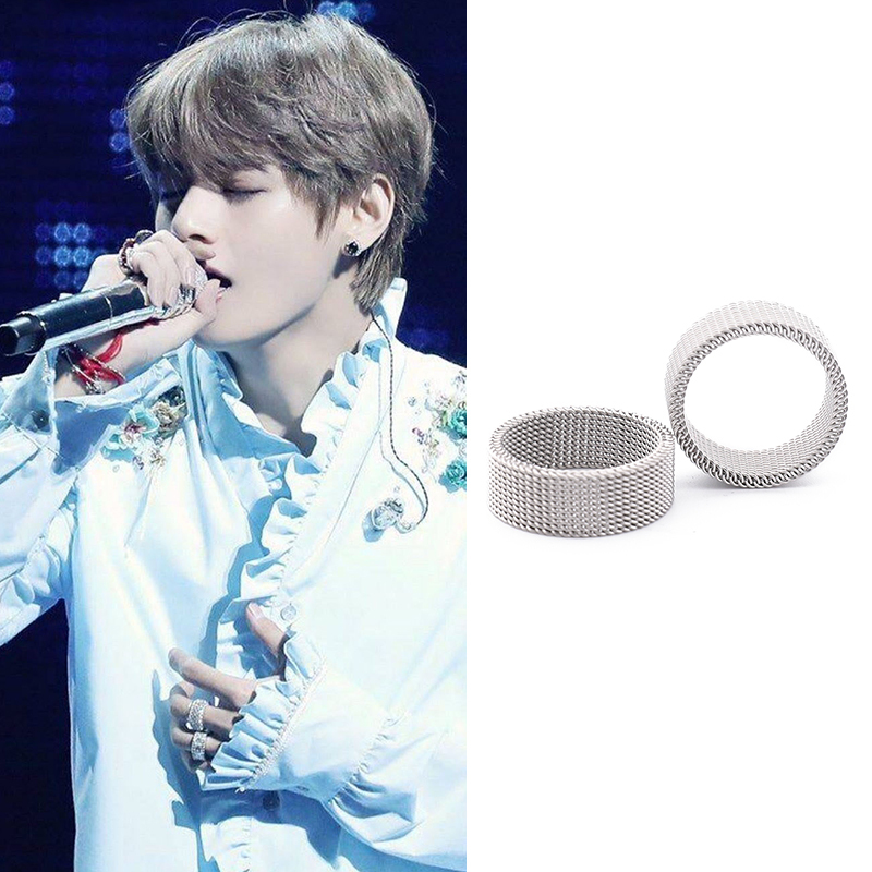 BTS V テヒョン テテ 着用モデル シルバーメッシュリング | 日本未入荷