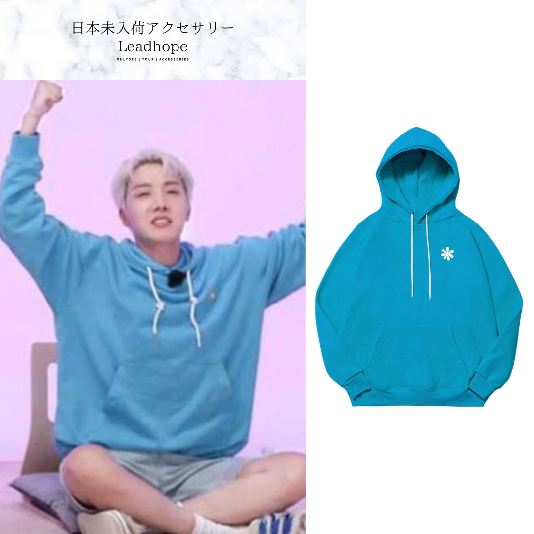 フラワーポイント レイクブルーフーディー BTS J-HOPE ホソク 着用