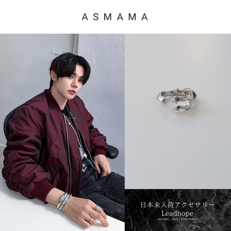 2color トリデントリング ASMAMA 正規品 TXT ヨンジュン 着用モデル