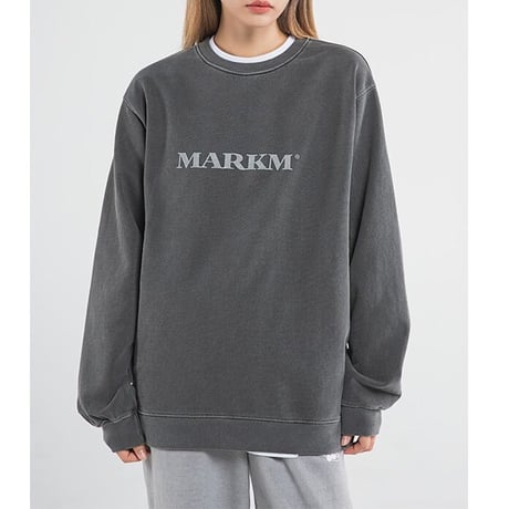 2color Bold Logo Pigment Sweatshirts ロゴスウェット MARKM 正規品 BTS ジョングク 着用モデル