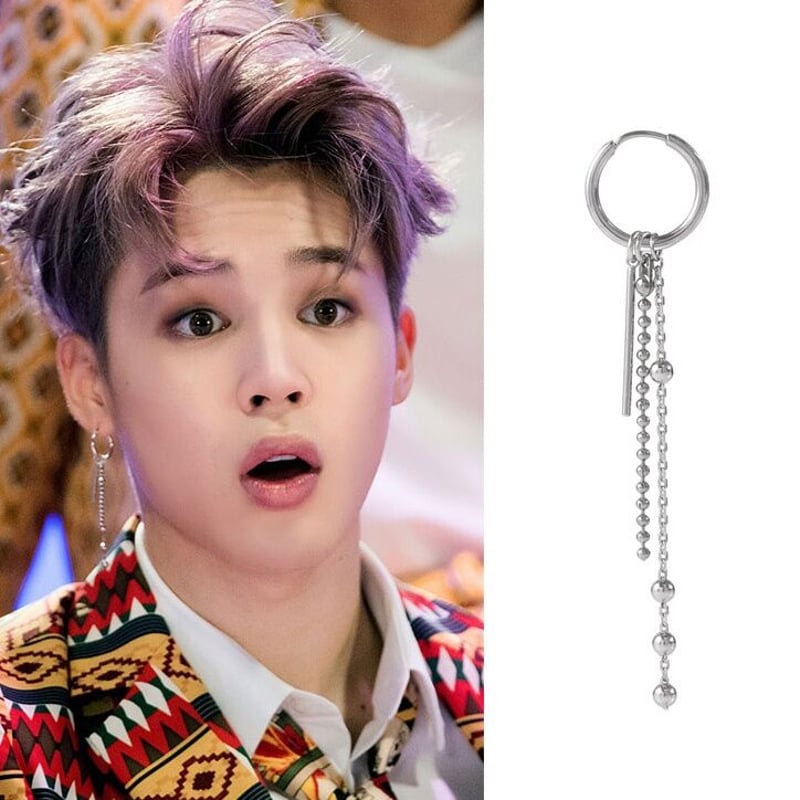 1pc 片耳ピアス BTS JIMIN ジミン IDOL PV 着用モデル ポール
