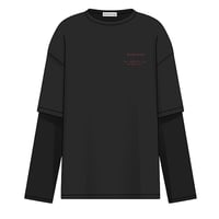 レイヤーツーピース 長袖 ブラックTシャツ パンツ BTS ジョングク 着用モデル