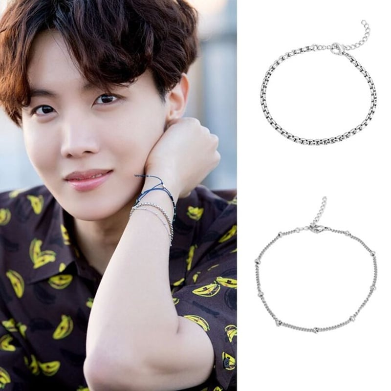 2set BTS J-HOPE ホソク ホビ 着用モデル シルバーチェーンポール