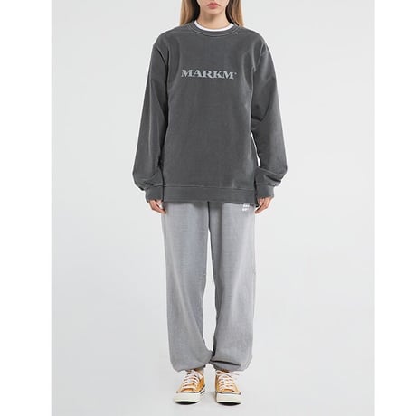2color Bold Logo Pigment Sweatshirts ロゴスウェット MARKM 正規品 BTS ジョングク 着用モデル