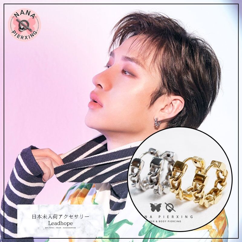 2pc 1pair 2color チェーンリングピアス NANA PIERXING 正規品 S
