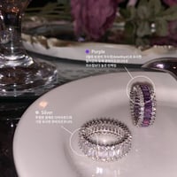 2color LILLY PEACE RING [BLACKPURPLE] 正規品 ASTRO JINJIN 着用モデル