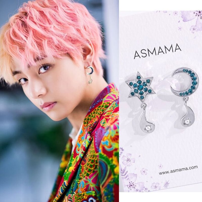 バンタン BTS  テヒョンピアス 楽天市場】BTS 防弾少年団 テテ 着用モデル ピアス ムーン