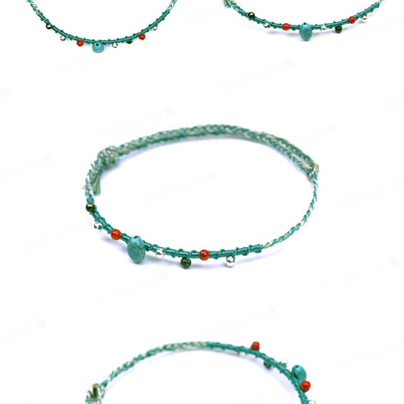 BTS V テヒョン テテ 着用モデル ビーズ ストーン 手編みロープ