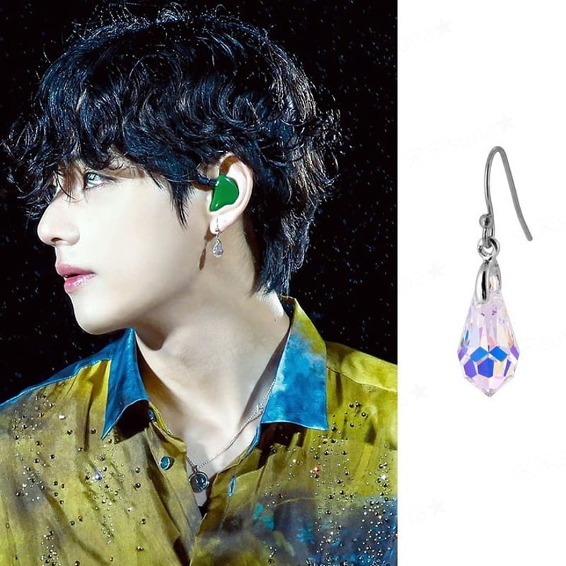 BTS V テテ テヒョン 着用モデル ライトクリスタル ピアス イヤー