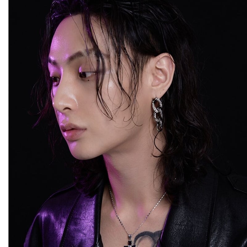3color デリークロスネックレス BLACKPURPLE 正規品 ASTRO ムンビン 着...