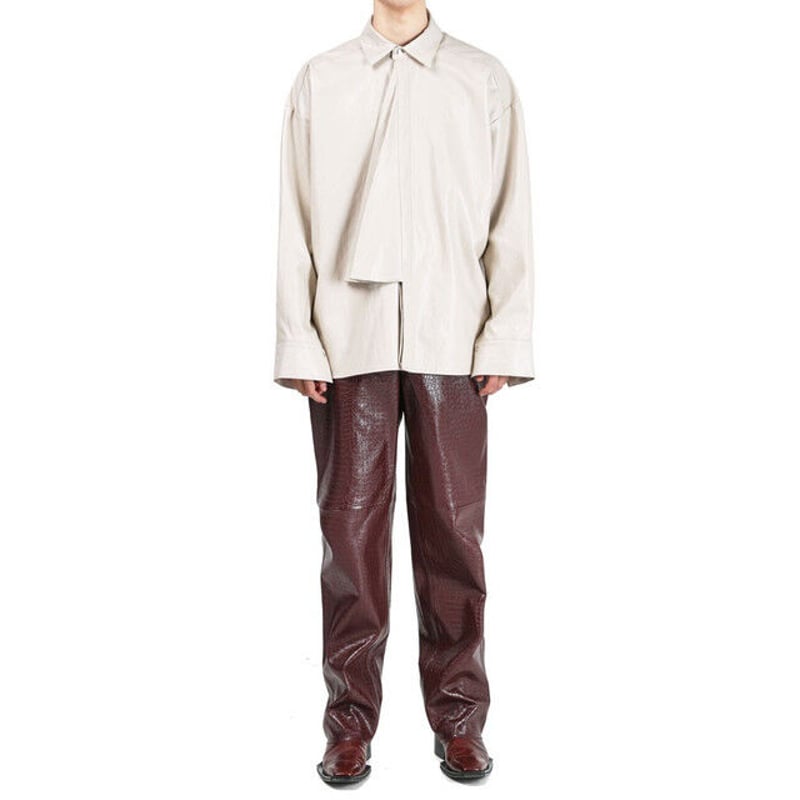 2color ECO leather oversized shirt[lamodechief]...