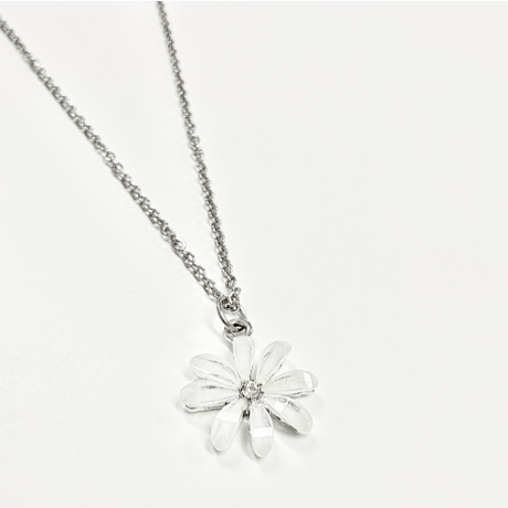 [Wandering Youth] 人気 BTS JIN 着用 Pearl Daisy Necklace パールデイジーサージカルスチールネックレス