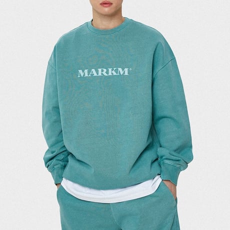 2color Bold Logo Pigment Sweatshirts ロゴスウェット MARKM 正規品 BTS ジョングク 着用モデル