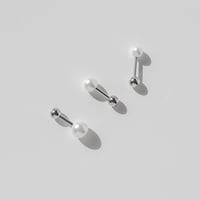 3size 1pc クラシックホワイトピアス ASMAMA 正規品 ZEROBASEONE ジャンハオ 着用モデル