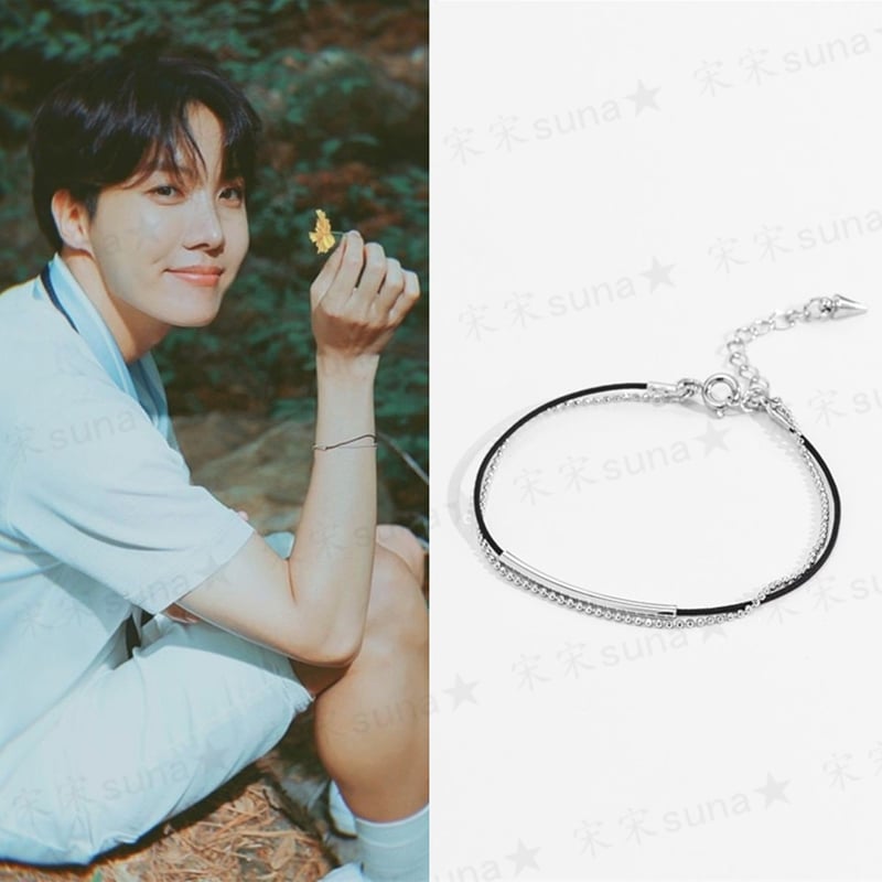 2color BTS V テテ テヒョン 着用モデル ロープチェーンミックス