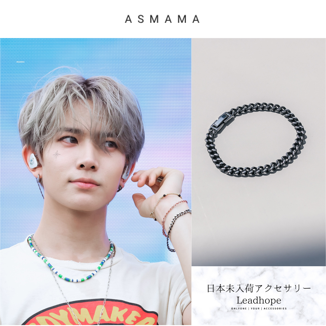 ENHYPEN ヒスン　アクリルフレーム　アクスタ　ガーランド　ブレスレット ダークスチールチェーンブレスレット ASMAMA 正規品 ENHYPEN