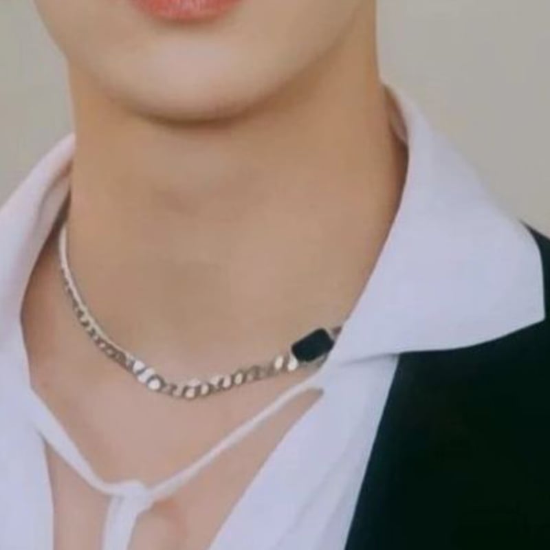 ブラックアングルスチールネックレス ASMAMA 正規品 StrayKids