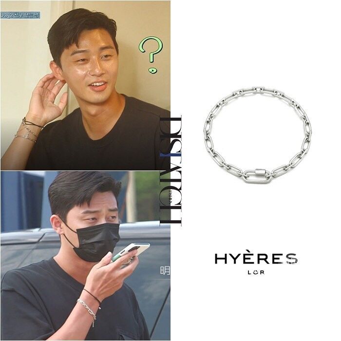 HYERES LOR 正規品 Silver HL3B98068W9 シルバーリンクチェーンブレ