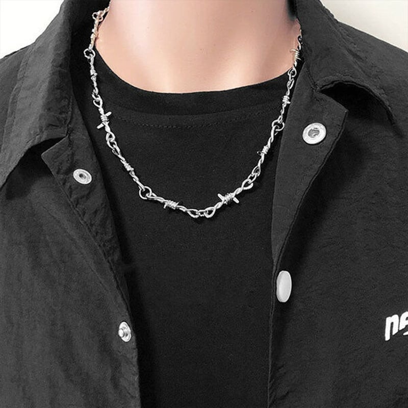 2color 有刺鉄線ネックレス UNISEX | 日本未入荷アクセサリーLeadhope