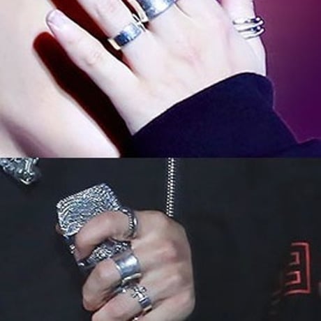2type BTS JIMIN ジミン 着用モデル ワイドビッグリング マットリング 光沢 サムリング  SUNAYONI 正規品