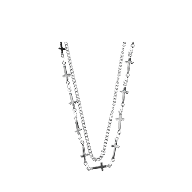 2type クロスチェーン サージカルスティール ネックレス SEVENTEEN S