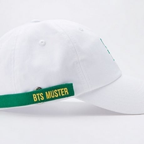 BTS着用モデル ロゴ 図形 キャップ ホワイト
