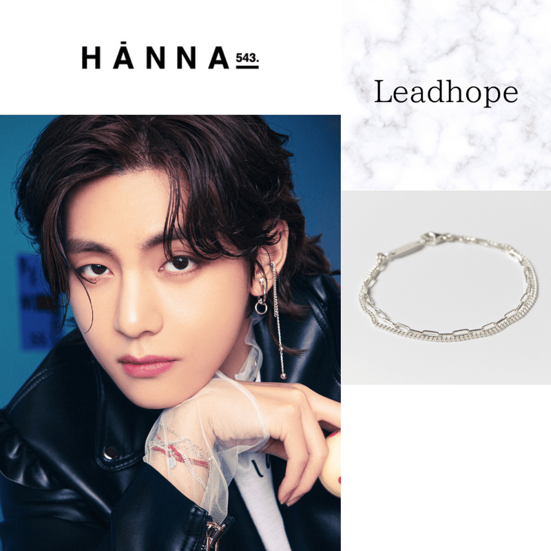 【韓国】HANNA543 B383S ブレスレット テテ テヒョン ジミン BTSテテ着用 ○HANNA543○ B383S ブレスレット シルバー 大人気