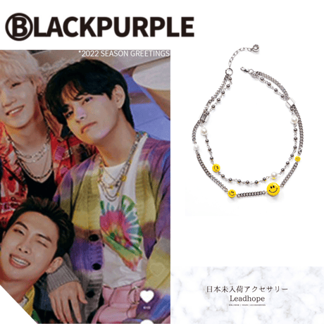 【 BTS V ソンミンス ネックレス 】　マルタ　ボンボヤージュ　ピアス　花 防弾少年団(BTS) - テテピアス の通販 by jk's shop｜ボウダン
