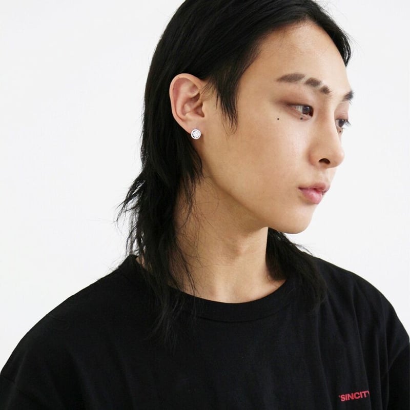 5color フリンキュービックピアス BLACKPURPLE 正規品 ASTRO ムンビン