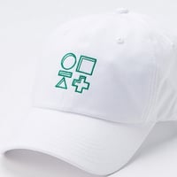 BTS着用モデル ロゴ 図形 キャップ ホワイト
