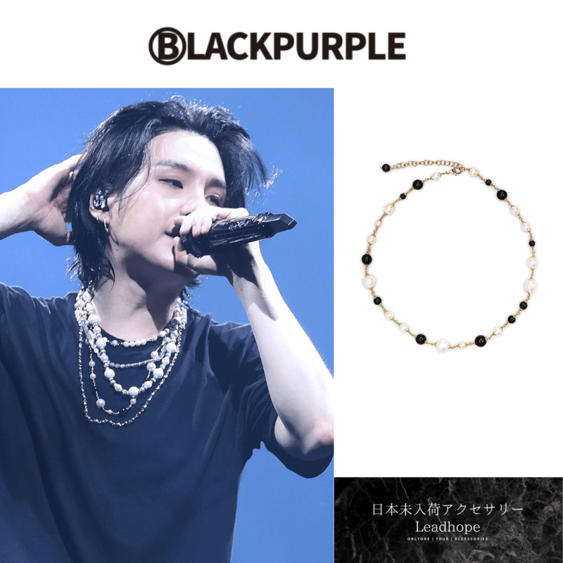 ディセブンパールブラックパールネックレス BLACKPURPLE 正規品 BTS