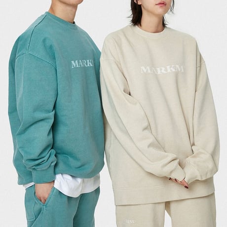 2color Bold Logo Pigment Sweatshirts ロゴスウェット MARKM 正規品 BTS ジョングク 着用モデル