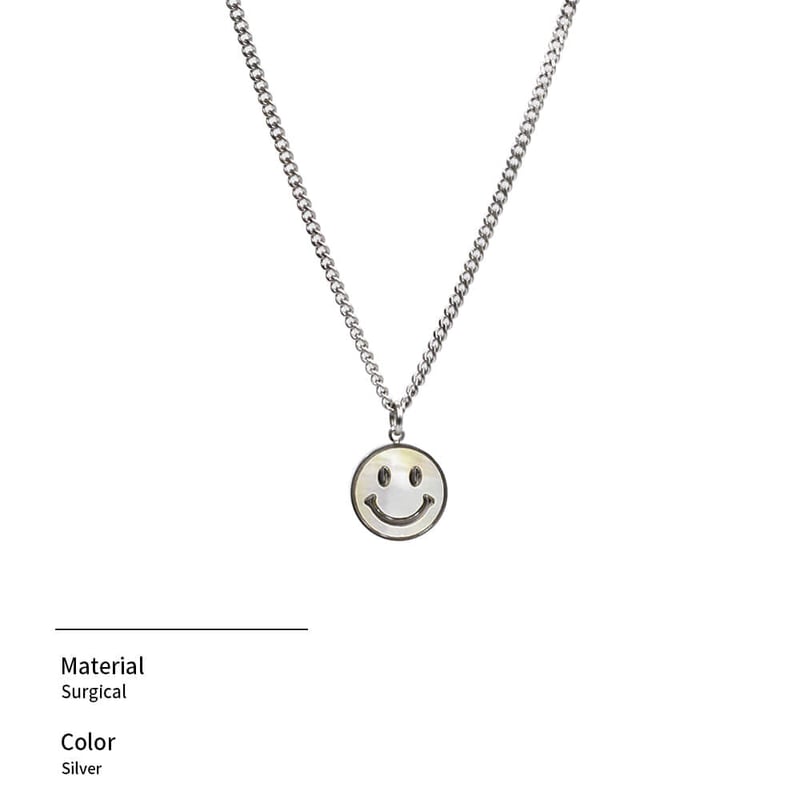 サージカルハッピースマイルネックレス BLACKPURPLE 正規品 ASTRO チャ