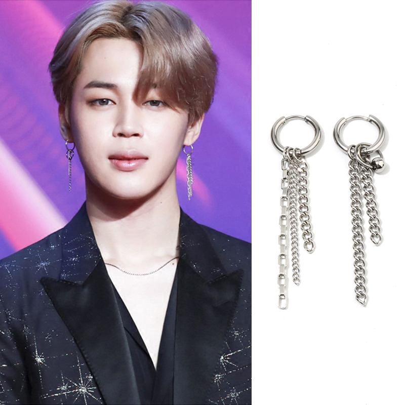 BTS JIMIN ジミン着用モデル チェーンピアス 2個セット | 日本未入荷