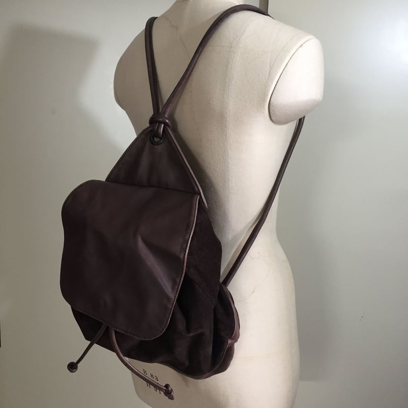 【美品】Max Mara マックスマーラリュックサック バック ブラウン Max mara ブラウンレザーリュック | murase momoka