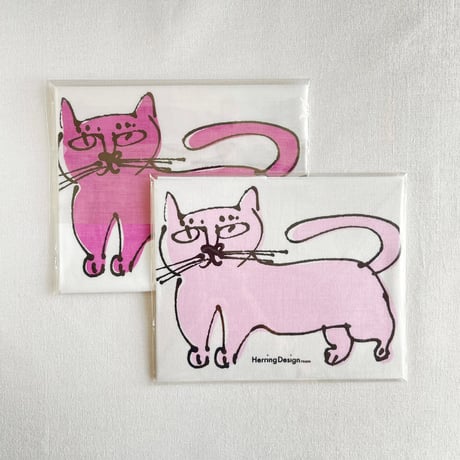 手ぬぐい【CATS !】 ピンク