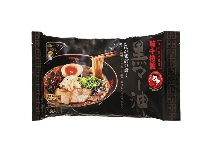 1袋】味千ラーメン 黒マー油 2人前とんこつラーメン 熊本ラーメン
