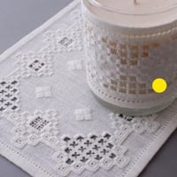 白糸刺繍「キャンドルカバー」【刺繍キット】