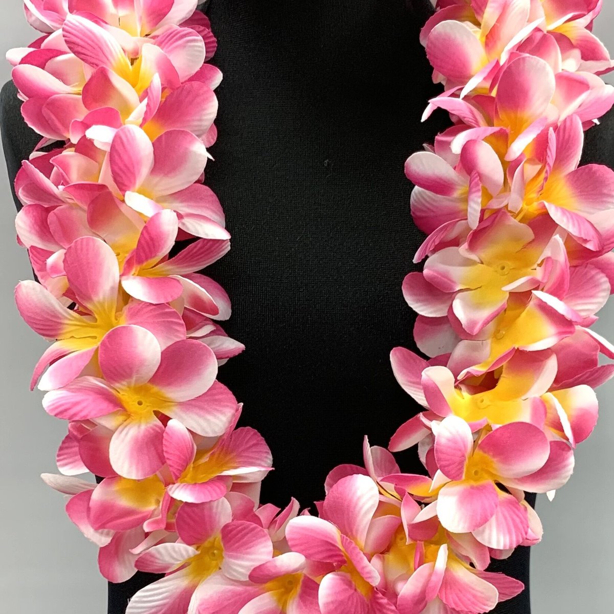 プルメリアダブルレイ(チェリーピンク/イエロー) J&L | Hawaiian