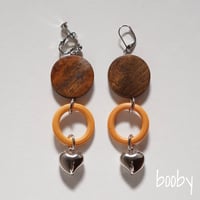 ウッドビーズ イヤリング/ピアス 【I】 | booby