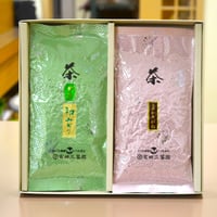 贈答用　「初みどり」「玉露かりがね」各100ｇ箱入りセット