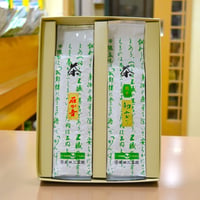 贈答用　雁ヶ音「赤文字」煎茶「初みどり」各160ｇ箱入りセット