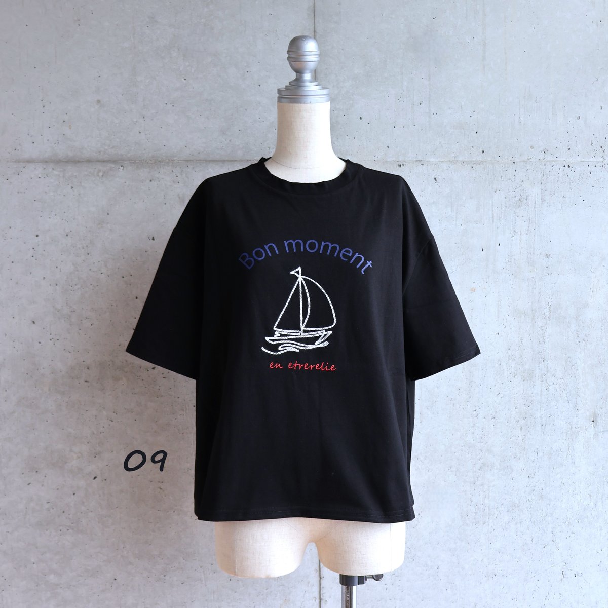 etre relie】マリン刺繍 ワイドTシャツ. 153814 | etre relie