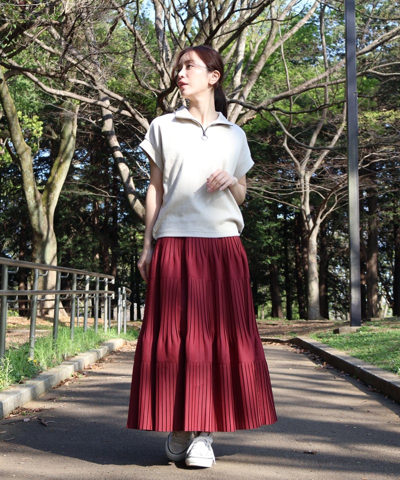 etre relie】消しプリーツティアードスカート 147509 | etre relie